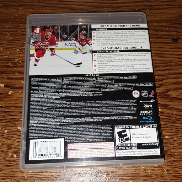 NHL 08 (Sony PlayStation 3, PS3, 2007) no manual - Picture 3 of 3